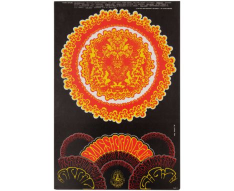 Original vintage music advertising poster for a concert by The Blues Project at the Avalon Ballroom in 1968. Supporting acts 
