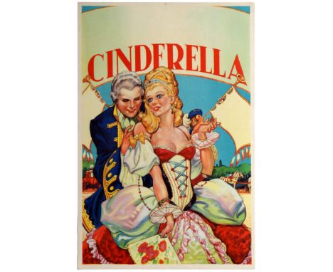 Set of twentry five original vintage advertising posters for the English stage pantomime productions.  Five posters of each p