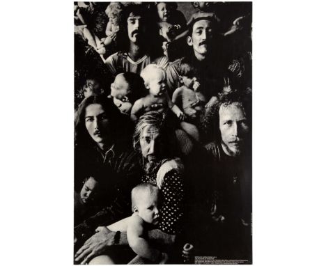 Original vintage music advertising poster for Frank Zappa's rock band Mothers of Invention. This poster features a fantastic 