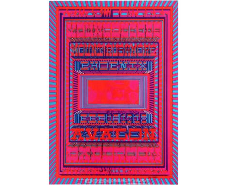 Original vintage music advertising poster for a concert by The Youngbloods at the Avalon Ballroom in 1968 with supporting act