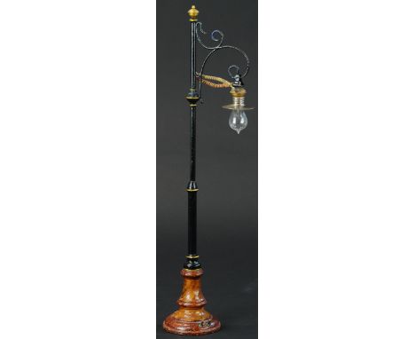 583. MARKLIN #3250 ELECTRIC LAMP | Electric, hand painted marble base, old original light bulb, catalog no.3250, circa 1906 -