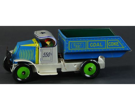 443. MARX CITY COAL COKE TRUCK | Provenance: Paul Cole Collection. | 13" l. | (Pristine Condition) | $300 - $400