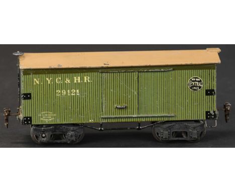 730. MARKLIN 29121 HAND PAINTED BOX CAR | Gauge 1, rare hand painted version of the NYC&amp;RR box car, hard to imagine the a