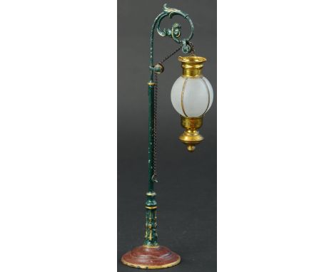 745. MARKLIN #2151 OIL LAMP RAILWAY | Hand painted. Provenance: Paul Cole Collection. | 12" | All original including globe, (