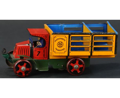 444. MARX MERCHANTS TRANSFER TRUCK | Provenance: Paul Cole Collection. | 11" l. | (Excellent Condition) | $200 - $400