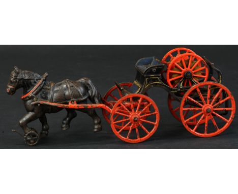 257. WELKER &amp; CROSBY HOSE REEL | A horse drawn rarity and advanced collectors item, this elusive example demonstrates a w