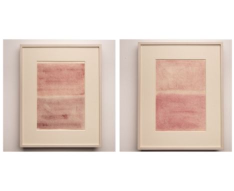 Atmosphere 8&amp;9 watercolour and pencil on Japanese paper each 28 x 22cm, unframed Footnote: 'This set of simple landscape 
