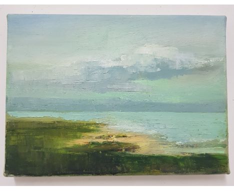 Holme Beach oil on canvas 15 x 20cm Footnote: Lorraine’s paintings draw strongly on the sense of space, light and atmosphere 