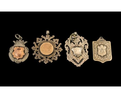 Collection of Silver Fobs, All Fully Hallmarked for Silver ( 4 ) In Total. Please See Accompanying Image. 