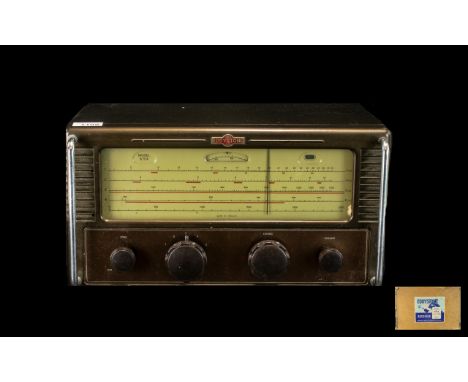 Eddystone Vintage Metal Marine Sound Receiver Radio, Model 670A - Type S670A, Serial No E/2044. Manufactured by Stratton and 