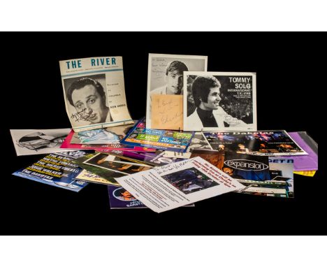 Pop Music Autographs - Terrific Collection - Stars Noted Includes Brian Jones ( Rolling Stones ) Cliff Richard, Davy Jones ( 