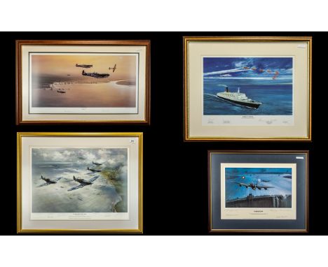 Collection of Four Limited Edition Signed Prints comprising D Day June 6th 1944, limited edition No. 497/850 by Frank Wootton
