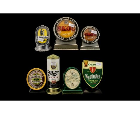 ( 7 ) Vintage Pub Electric Beer Advertising Signs. 2 x Skol Lager, 1 x Worthington's, 1 x Millers, 1 x Tetley + 2 others. 
