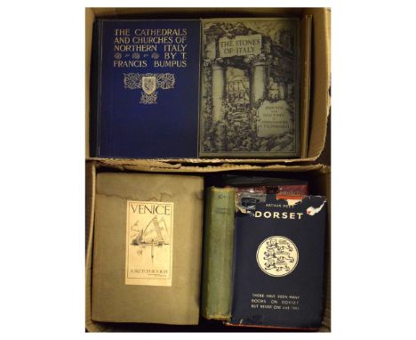 Books - Large collection of various vintage travel books comprising: Venice a sketch book by Fred Richards, Arthur Mees Dorse