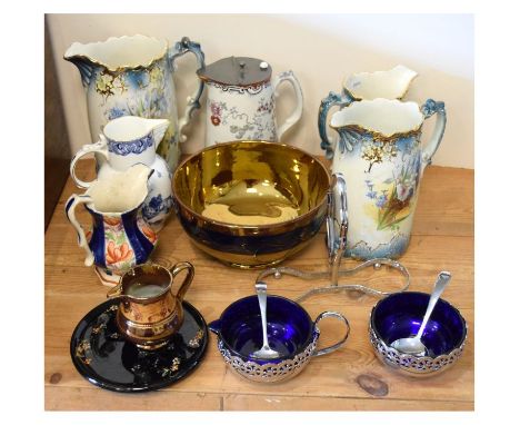 Small quantity of mainly Victorian ceramic jugs etc  