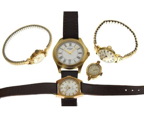 Four assorted wristwatches comprising: Tissot - Automatic PR516, silvered dial with date at 3, centre seconds, 25mm excluding