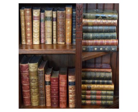 Books - Group of approximately 29 19th Century leather bound books comprising: Smiths Latin-English Dictionary, Wordsworth, M