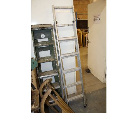 Pair of aluminium step ladders
