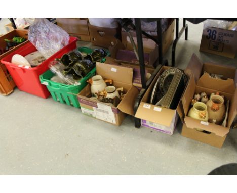 Various hunting themed pottery and porcelain tea sets & jugs (7 boxes)