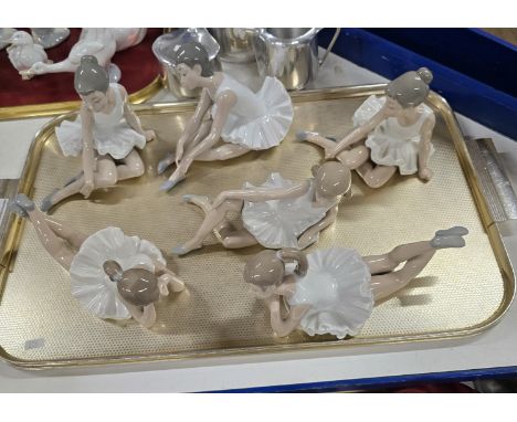 TRAY CONTAINING 6 NAO BALLERINA FIGURE ORNAMENTS     