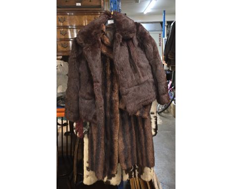 3 LADIES LINED FUR COATS     