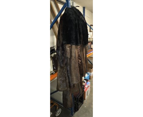 3 LADIES FUR LINED COATS, FUR SHOULDER CLOAK