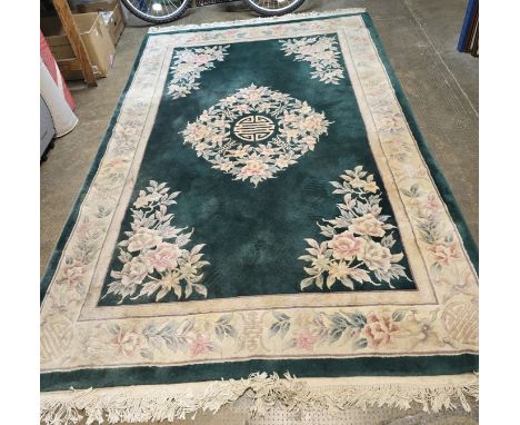 9FT 6" X 6FT FRINGED EDGE CHINESE SUPER WASH RUG