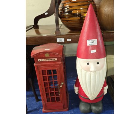 ORNAMENTAL SANTA DISPLAY, ORNAMENTAL TELEPHONE BOX &amp; STAG STYLE ORNAMENT