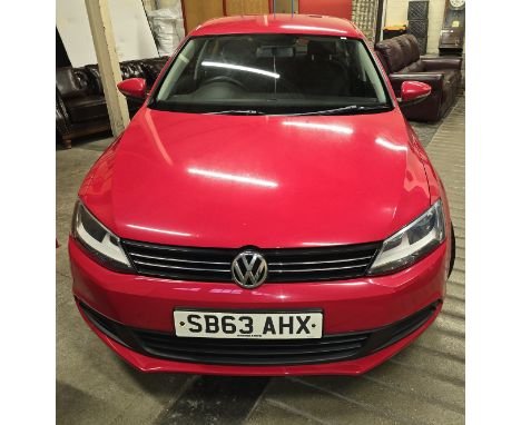 VOLKSWAGEN JETTA TDI BLUEMOTION, RED, REG SB63AHX, 27371 MILES, NO MOT