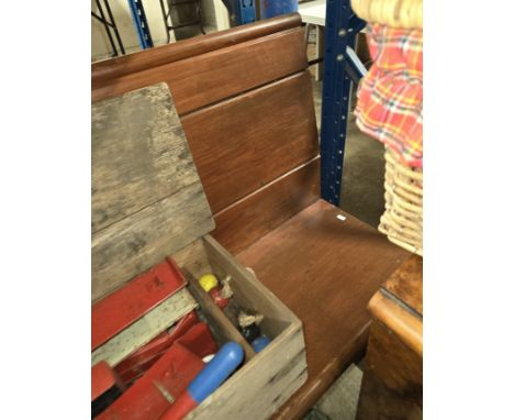 STAINED PINE CHURCH PEW     