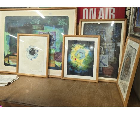 5 ALASTAIR CLARK WORKS FRAMED PRINTS, TWO SIGNED WITH RECEIPTS