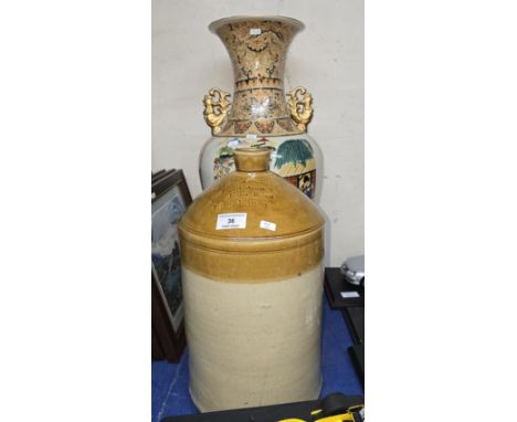 24" ORIENTAL VASE, GF THOMSON LIME HOUSE STONE FLAGON