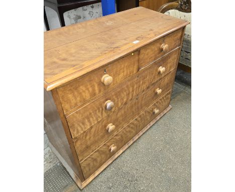 2 OVER 3 PINE VICTORIAN CHEST     