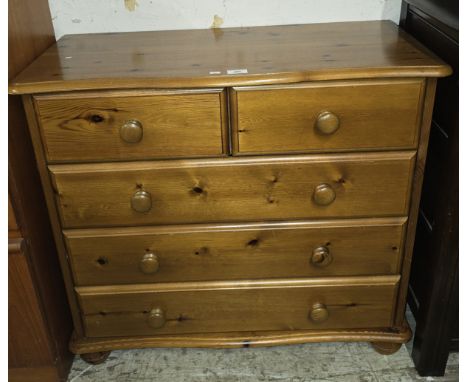 2 OVER 3 PINE CHEST OF DRAWERS     