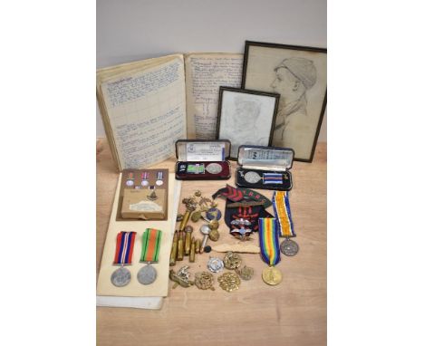 World War One British War Medal and Victory Medal pair officially named as issued to 33477 PTE. W.R. DOBSON. MANCH.R. Accordi