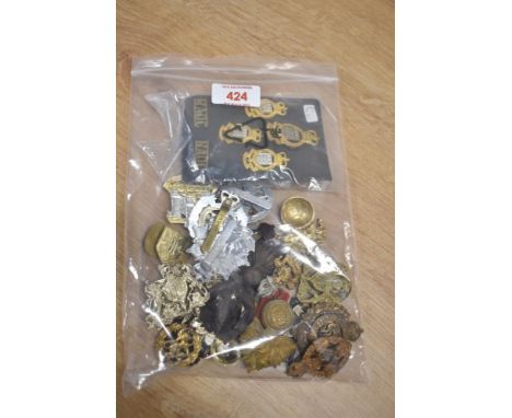 British Military Infantry and Corps cap and/or collar badges, two in plastic, comprising samples to Royal Corps of Signals (t