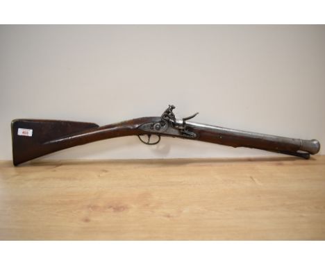 Flintlock Blunderbuss/Musketoon, 19th Century, makers name on side lock indistinct but appears to end RKE on one line and EY 