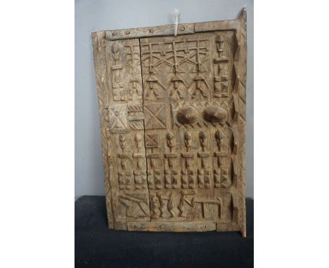 Africa, door / panel in wood, Dogonstam / Mali H61X40