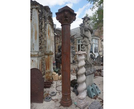 Column with capital in cast iron H266x26