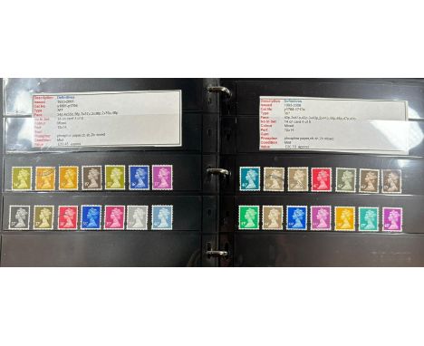Great Britain collection of mint and used stamps, 1993 to 2003 on stock pages in a four ring binder with commemorative sets m