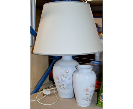 DENBY POTTERY LAMP WITH MATCHING VASE     