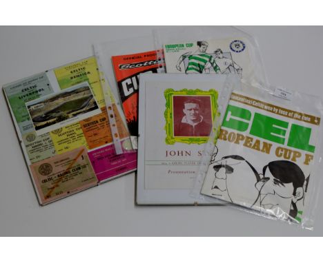 VARIOUS REPRODUCTION FOOTBALL PROGRAMS, TICKET DISPLAY ETC
