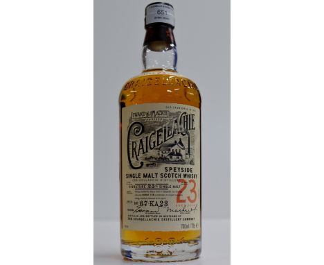 EDWARD & MACKIE'S THE CRAIGELLACHIE AGED 23 YEARS OLD SPEYSIDE SINGLE MALT SCOTCH WHISKY - 700ML, 46%     