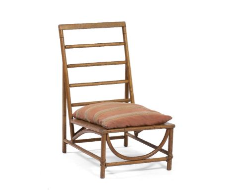 1930's Bentwood chair cushion seat, ladder back 87cm high