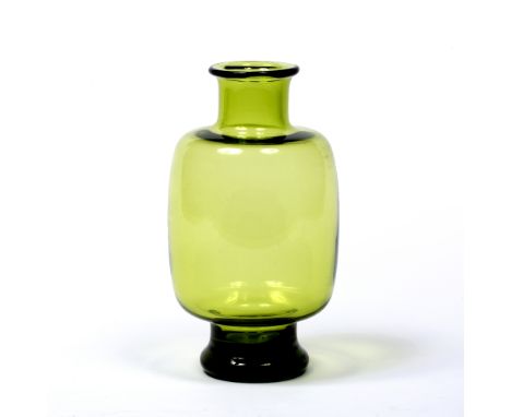 Per Lutken for Holmegaard (Danish 1916-1998) 'May Green' glass vase inscribed factory marks to base 20cm high