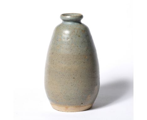 Katherine Pleydell Bouverie (1895-1985) Lamp base blue dipped glaze 23cm high