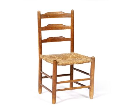 Cotswold School Ash child's chair rush seat, ladder back 64cm high