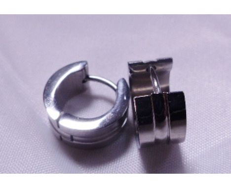 PAIR OF TITANIUM EARRINGS. Pair of titanium earrings