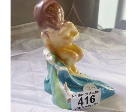 ROYAL WORCESTER FIGURE. Royal Worcester ceramic figure August by Freda Doughty, H - 13cm