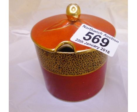 CARLTONWARE PRESERVE POT. Carltonware lidded preserve pot, H ~ 10cm